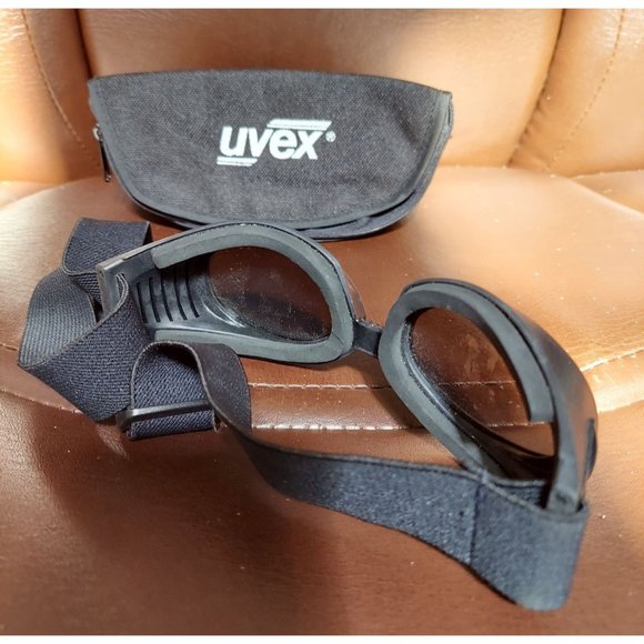 UVEX 9954.500 Black Zipper Spectacles Protective Case & Black Goggles Adjustable - Picture 4 of 9